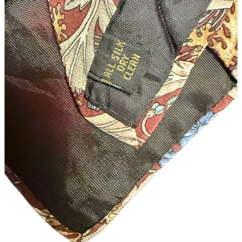 Bill Blass Vintage Floral Silk Tie Professional Career Office Gentlemen